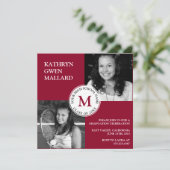 Klasse jaar afstuderen aankondiging kastanjebruin (Staand voorkant)