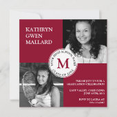 Klasse jaar afstuderen aankondiging kastanjebruin (Voorkant)