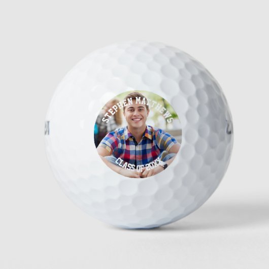 Klasse Jaar Afstuderen Foto Golfballen (Voorkant)
