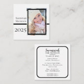 Klasse Jaar Afstuderen Naam invoegen | Fotokaarten Contactkaartje (Voorkant / Achterkant)