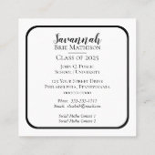 Klasse Jaar Afstuderen Naam invoegen | Fotokaarten Contactkaartje (Achterkant)