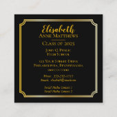 Klasse Jaar Afstuderen Naam invoegen | Fotokaarten Contactkaartje (Achterkant)