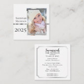 Klasse Jaar Afstuderen Naam invoegen | Fotokaarten Contactkaartje (Voorkant / Achterkant)