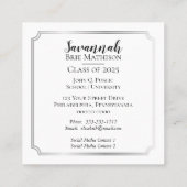 Klasse Jaar Afstuderen Naam invoegen | Fotokaarten Contactkaartje (Achterkant)