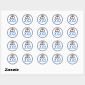 Klasse Jaar blauw en zwart Afstuderen Ronde Sticker (Vel)