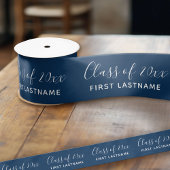 Klasse Jaar en naam - Navy Blue kan veranderen Satijnen Lint