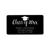 Klasse Jaar en naam - zwart kan kleur veranderen Etiket (Voorkant)