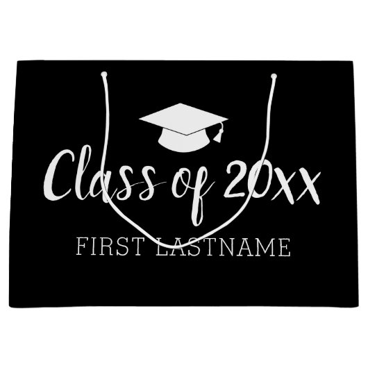 Klasse Jaar en naam - zwart kan kleur veranderen Groot Cadeauzakje (Voorkant)