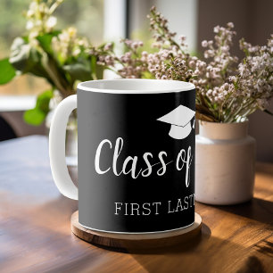 Klasse Jaar en naam - zwart kan kleur veranderen Koffiemok