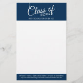 Klasse Jaar en school - minimale dank Briefpapier (Voorkant)