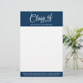 Klasse Jaar en school - minimale dank Briefpapier (Staand voorkant)