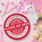 Klasse Jaar en schoolklas GraduPartij Papieren Bordje (Feest)