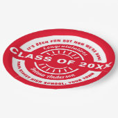 Klasse Jaar en schoolklas GraduPartij Papieren Bordje (Gekanteld)