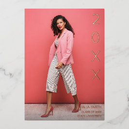 Klasse Jaar Folie Afstuderen aankondiging