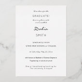 Klasse Jaar Folie Afstuderen aankondiging (Achterkant)