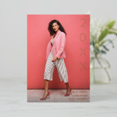 Klasse Jaar Folie Afstuderen aankondiging (Staand Voorkant)