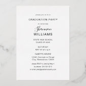 Klasse Jaar Folie Graduation Party Uitnodiging (Achterkant)