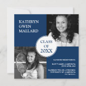 Klasse Jaar Foto Afstuderen Aankondiging Marine Bl (Voorkant)