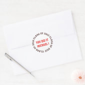 Klasse Jaar Goud Geel Navy Blauw Afstuderen AFSTUD Ronde Sticker (Envelop)