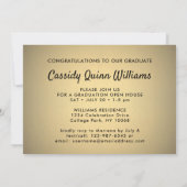 Klasse Jaar Gouden Ombre en Zwart Afstuderen Foto Kaart (Achterkant)