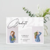 Klasse jaar minimalistische elegant 2 foto's afstu (Staand voorkant)