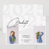 Klasse jaar minimalistische elegant 2 foto's afstu (Voorkant / Achterkant)