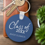Klasse JAAR - modern script - Graduation Party Sleutelhanger<br><div class="desc">Voeg elk jaar toe aan dit grillige ontwerp. Dit kan worden gebruikt voor elke afstuderen of reünie - middelbare school,  hogeschool,  afstudeerder school,  verpleegkunde,  geneeskunde of zelfs handelsschool.</div>