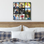 Klasse Jaar School 8 Foto Collage Afstuderen Black Canvas Afdruk (Insitu (Slaapkamer))