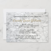 Klasse Jaar Wit Marmer en Goud Afstuderen Foto Kaart (Achterkant)