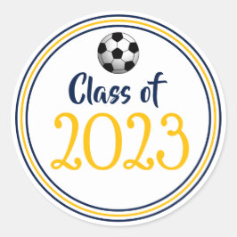 Klasse-jaars Afstuderen voor de marine en Gold Ronde Sticker