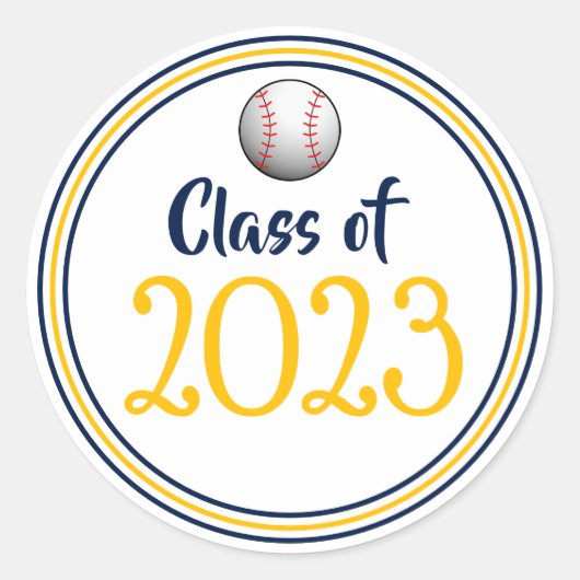 Klasse-jaars Afstuderen voor de marine en Gold Ronde Sticker (Voorkant)