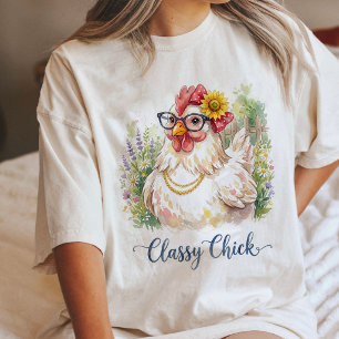 Klasse Kip Watercolor Kuiken Kunst Tri-Blend Shirt