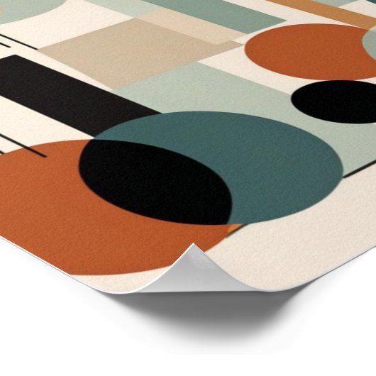 Klasse kleur en unieke Modern Minimalist Poster (Hoek)