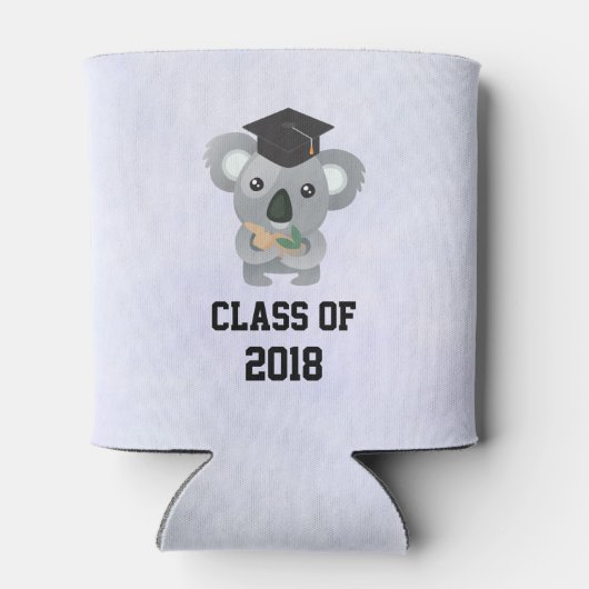 Klasse Koala-Beer in een afstudeerkap Blikjeskoeler (Achterkant)