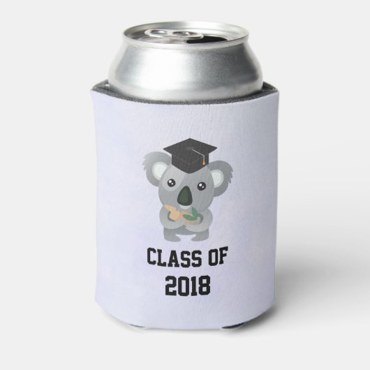 Klasse Koala-Beer in een afstudeerkap Blikjeskoeler (Blikje Achterkant)