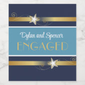 Klasse, leuk verlovingsfeestje  wijn etiket (Enkel label)