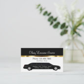 Klasse Limousine Chauffeur Service Visitekaartje (Staand voorkant)