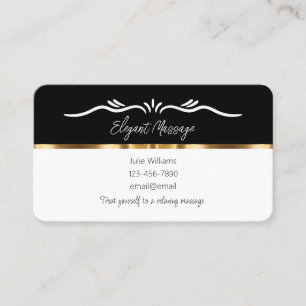 Klasse massagetherapeut Elegante visitekaartjes