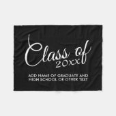 Klasse met aangepast jaar en middelbare school fleece deken (Voorkant (Horizontaal))