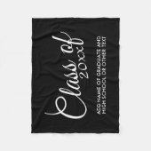 Klasse met aangepast jaar en middelbare school fleece deken (Voorkant)