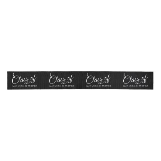 Klasse met aangepast jaar en middelbare school grosgrain lint (Voorkant)