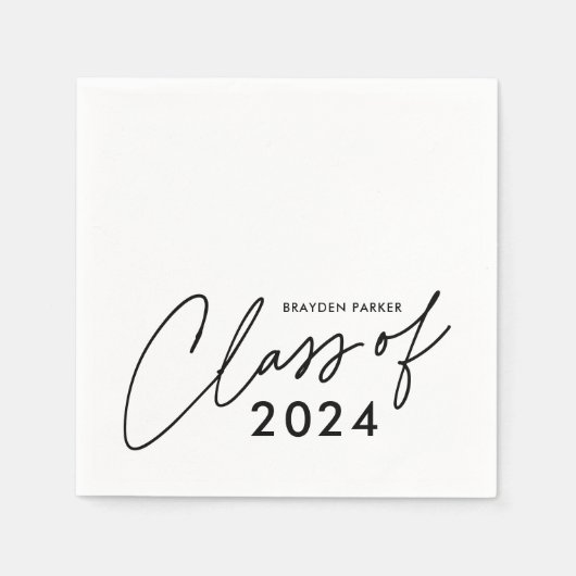 Klasse Modern Script-Afstuderen Servet (Voorkant)