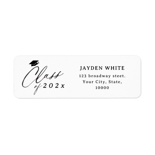 Klasse moderne kalligrafie van het Afstuderen Adre Etiket (Voorkant)