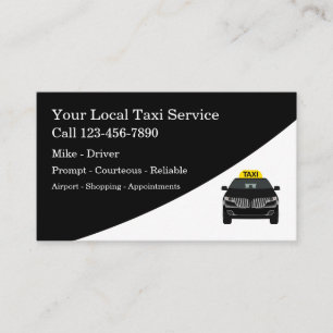 Klasse Moderne Taxi Chauffeur Visitekaartje