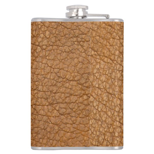 Klasse Monogram Beginletter Bruine Nep Leer Fles Heupfles (Achterkant)