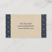 Klasse Monogram | Leder onbekleed Visitekaartje (Achterkant)