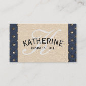 Klasse Monogram | Leder onbekleed Visitekaartje (Voorkant)