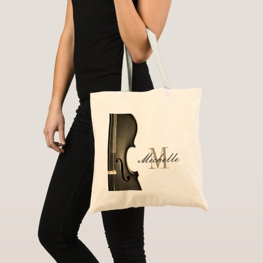 Klasse naam vioollerares en leerling tote bag (Voorkant (product))