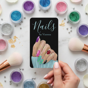 Klasse nagelstyliste Premium nagelkunstenaar QR-co Visitekaartje