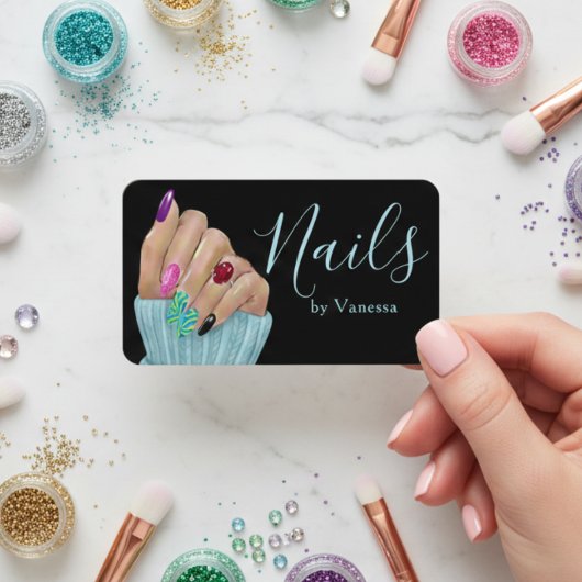 Klasse nagelstyliste Professionele nageltechnicus Visitekaartje
